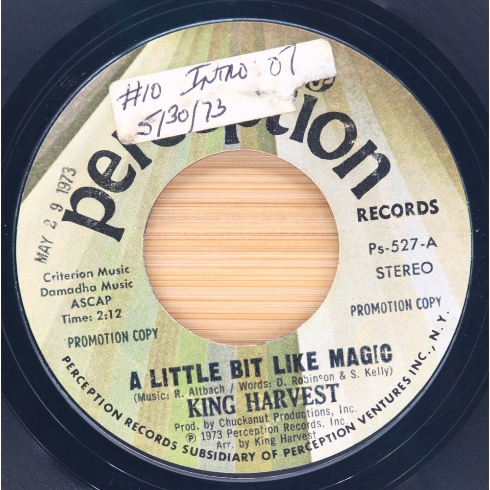 KING HARVEST - A‎ LITTLE BIT LIKE MAGIC - ROCK POP 45 PROMO PERCEPTION
